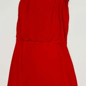 Vibrant Red Sleeveless Cinched Waist Dress, Size M White House Black Market